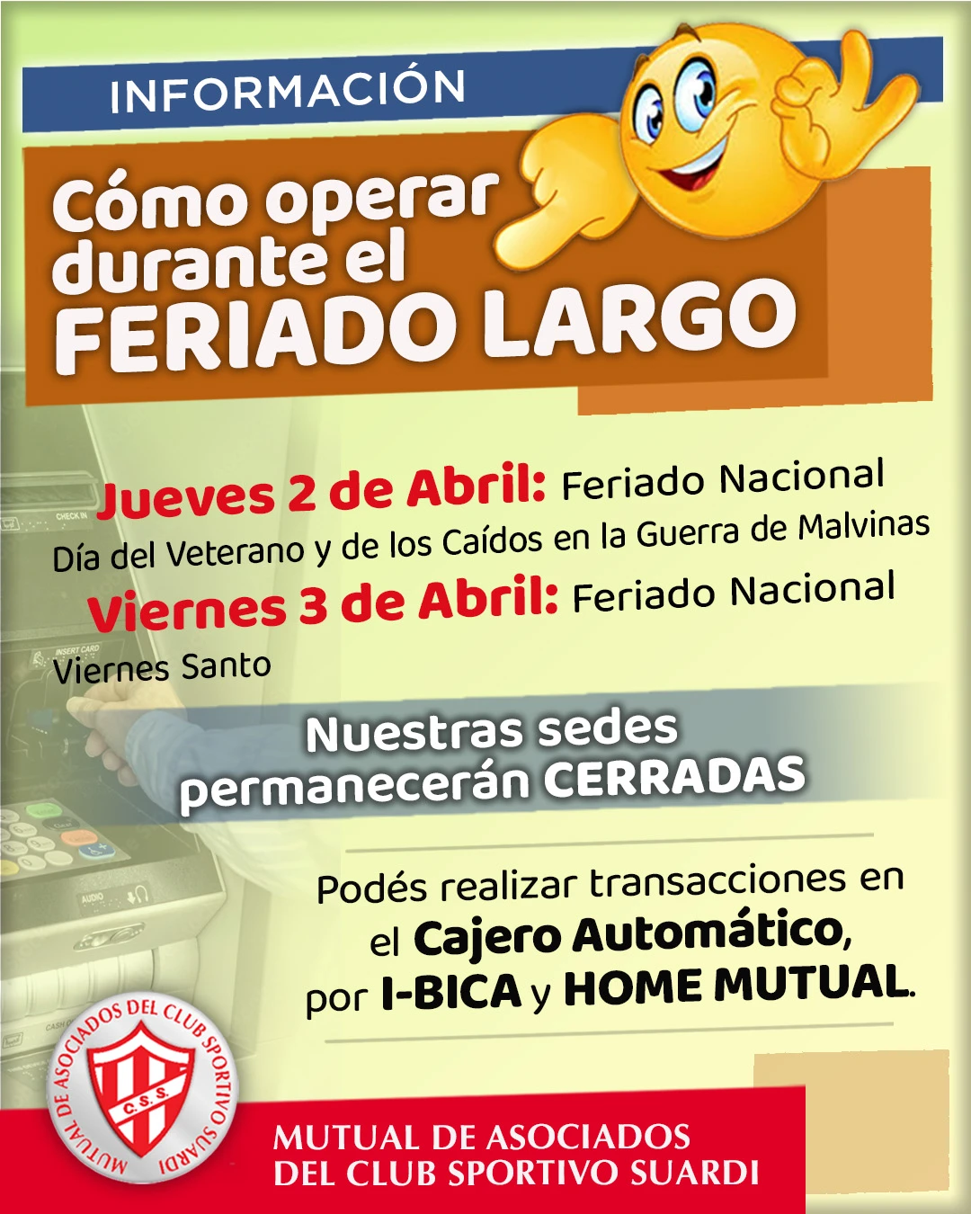 Aviso por Jueves Santo y Viernes Santo